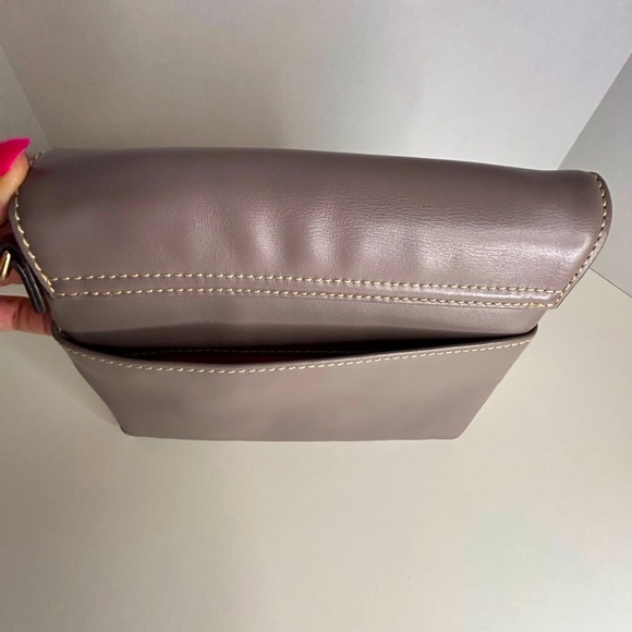 Dooney & Bourke Taupe Leather Crossbody - Picture 4 of 15